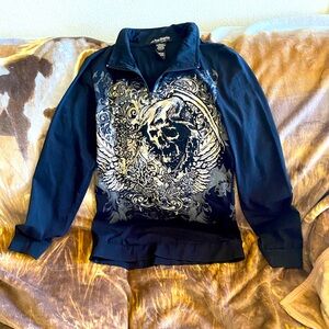 Woman’s Black Graphic Sweater